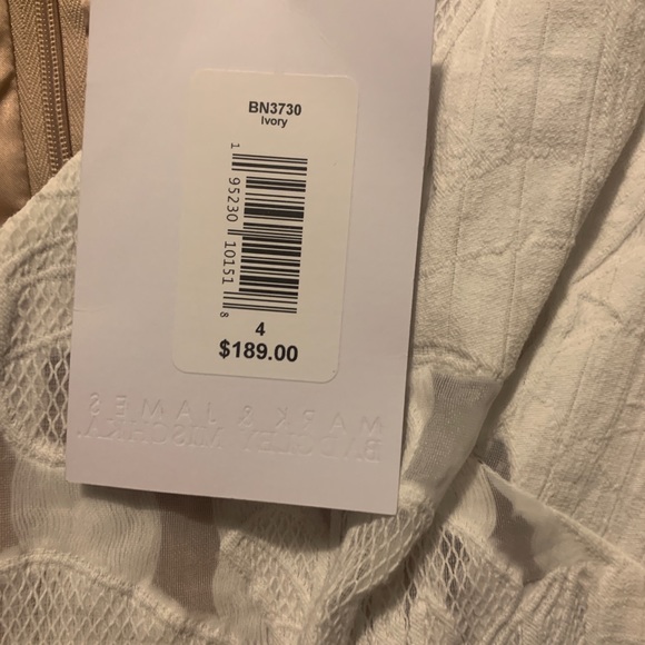 Badgley Mischka White Cocktail Day Dress - Picture 4 of 4